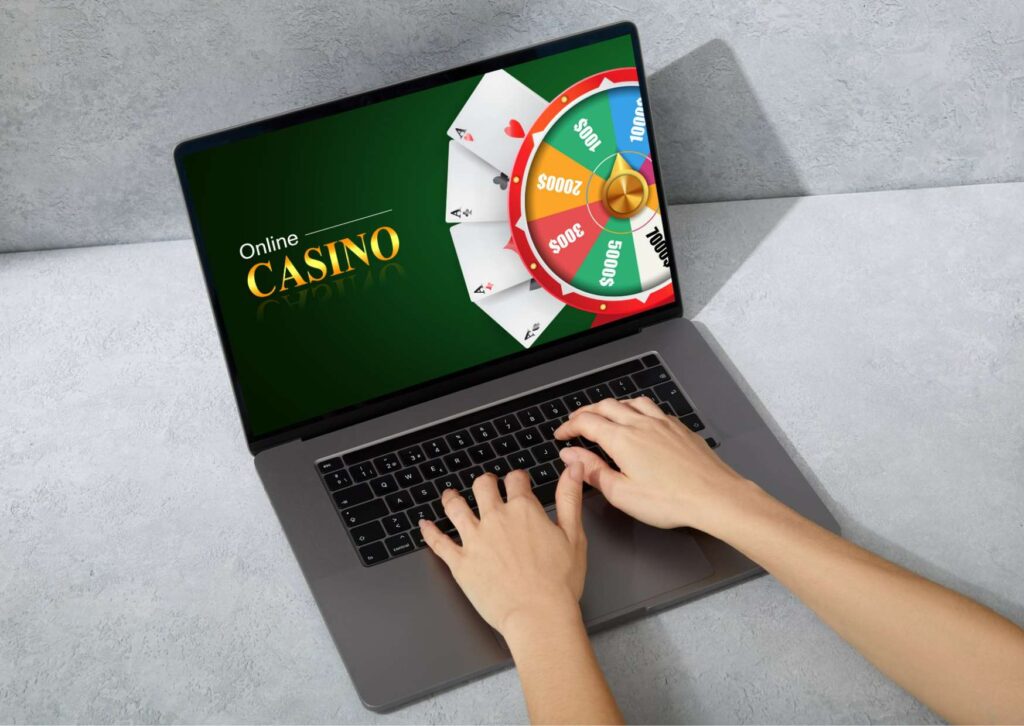 Persona jugando en casinos en linea desde perú